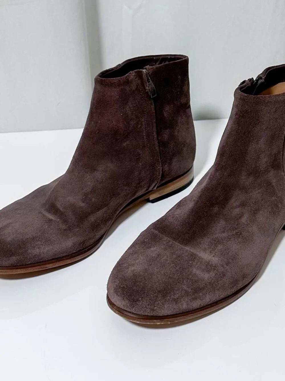 Clarks Brown Suede Zipper Ankle Boots, Men's 10M